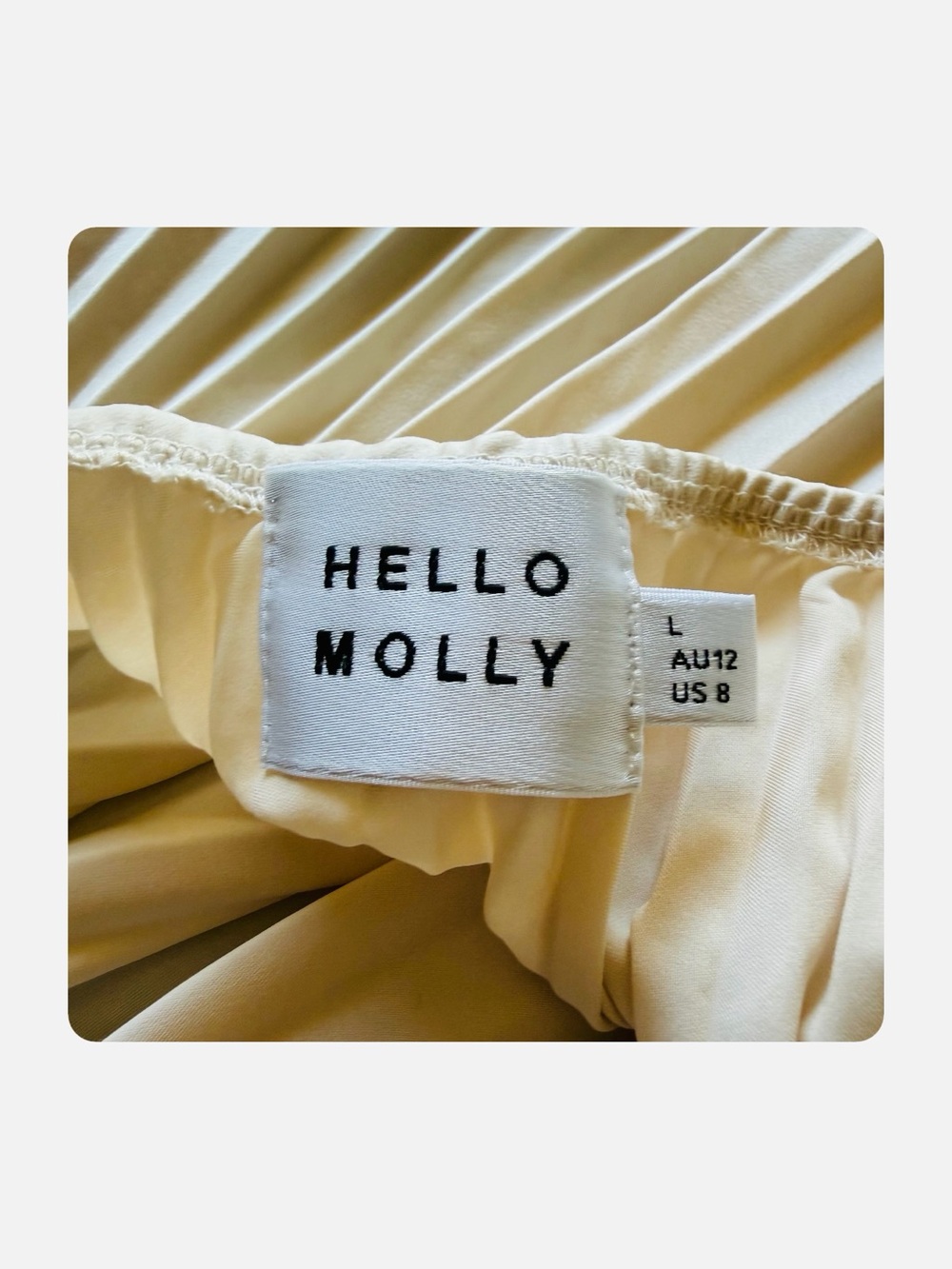 ★ Hello Molly Prime Asset Pleated Midi Gown Dress Champagne 8 ★ - Picture 5 of 17